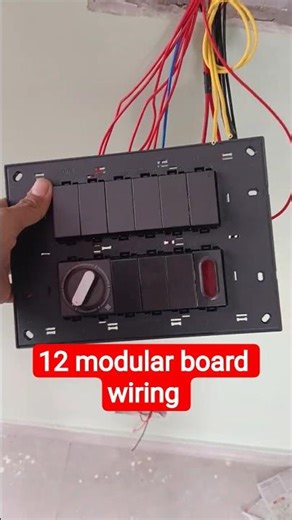 12 modular switch plate full wiring video #electrical #12modularswitch #shortsfeed #shorts