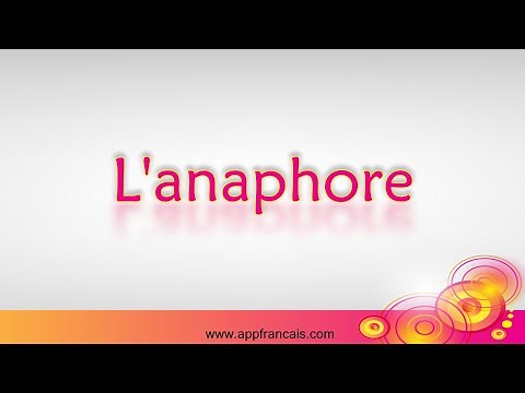 Les figures d'insistance - L'anaphore