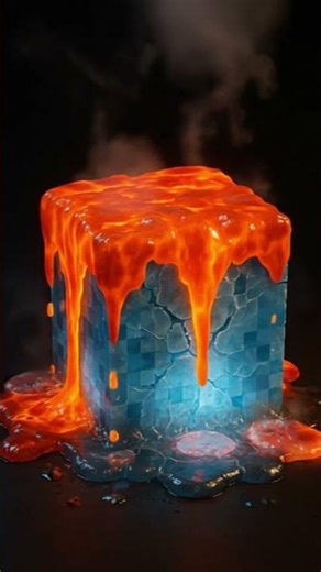 Realistic Minecraft Lava vs Ice Simulation #shorts