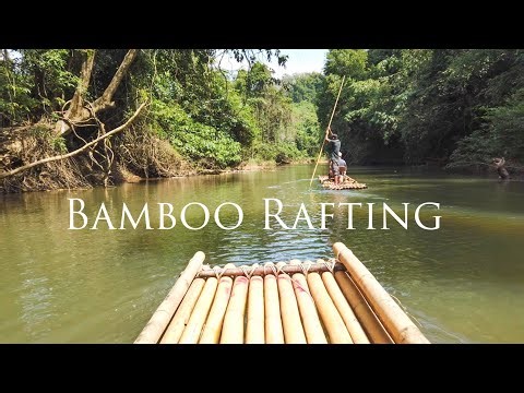 Khao Sok Bamboo rafting river rafting with drink in the jungle Khao Lak day trip 4K