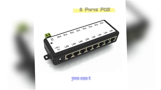 Brand New Estol 8-Port POE Network Splitter Power Over Ethernet POE8B PoE Injector with 8 Ethernet & Communication Modules Black