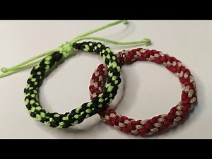 DIY Macrame Style Bracelet | Circle Stitch | Cobra Square Sliding Knot (easymethod)