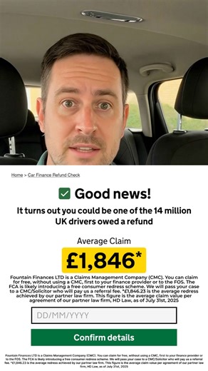 Just found an absolute hidden gem for anyone who’s ever had a car on finance… and it could put £1,846* back in your pocket 😳💸 A company called Car Finance Check has a FREE 60-second tool that tells you if you’re one of the 14 million UK drivers owed a mis-sold car finance refund. And the best part? You don’t need ANY paperwork – just your Name, DOB & Postcode. They do all the digging. Here’s how simple it is 👇 1️⃣ Enter your basic details (Name, DOB, Address). 2️⃣ They instantly track down yo