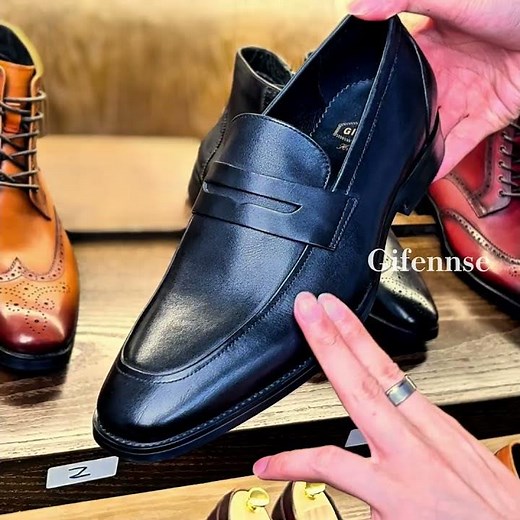 Gifennse | Men's Goodyear Welted Loafer Dress Shoes