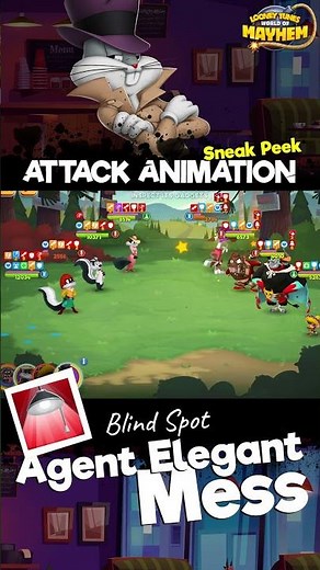 Agent Elegant Mess ATTACK ANIMATIONS I Looney Tunes World of Mayhem #looneytunes #games