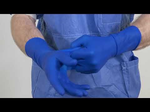Doffing gloves - using a glove to glove skin to skin technique