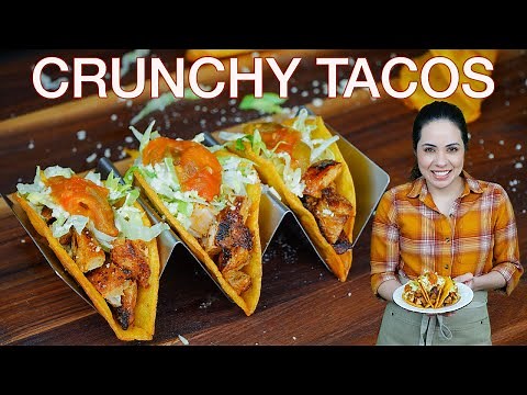 How to make CRUNCHY HARD SHELL CHICKEN tacos| Mexican Food | Villa Cocina