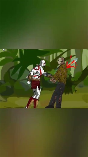 kratos vs cartoon cat Uber Jason,Jeff killer fight#dc2 #horror #animation#shorts #short#godofwar