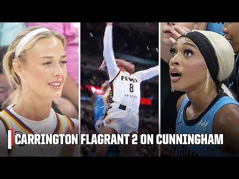 DiJonai Carrington EJECTED after Flagrant 2 foul on Sophie Cunningham 😳 | WNBA on ESPN