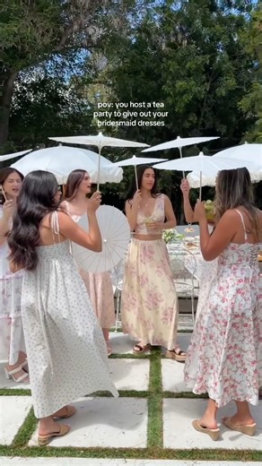 hosting a tea party to give out my bridesmaid dresses 🥂🫖🌼 #bridesmaids #bridesmaidproposal