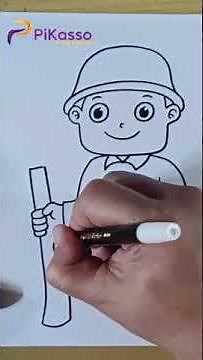 How to Draw a Army Soldier Easy in Less Than One Minutes