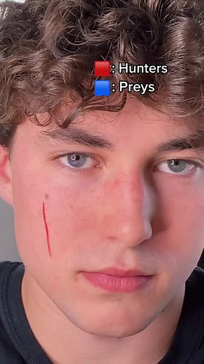 #pov World’s divided by Hunters (Red mark 🟥) and prey (Blue Mark 🟦). Preys should avoid Hunters #devincaherly #acting #movie ib @_jaylsndr