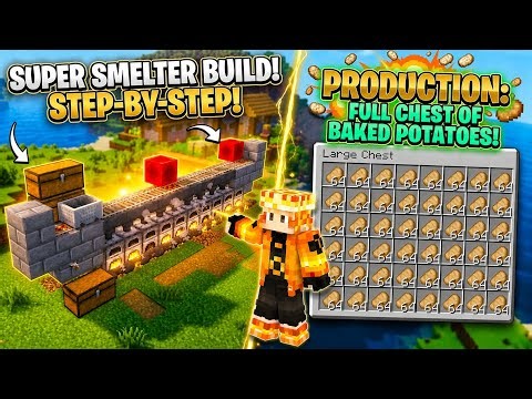 How To Build a Super Smelter in Minecraft! | Easy XP & Auto Smelting Farm !?