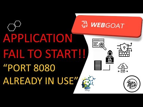 Port 8080 already in use - Change port and run WebGoat | Run WebGoat on a different port | Sinhala
