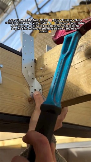 GENIUS HANGER HACK! ⚡ How To Install Joist Hangers PERFECTLY ALIGNED & SUPER STRONG! 😲🏗️