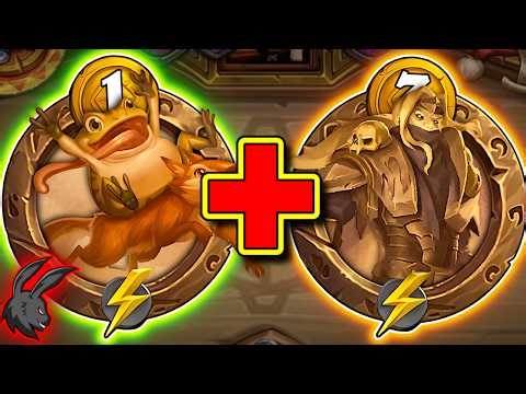 Super LUCKY Leaper Trinket Combo! | Hearthstone Battlegrounds