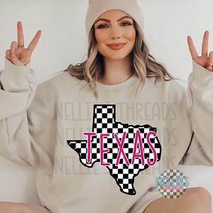 Fichier d'impression DTF DTG, Texas PNG à damier (téléchargement numérique) - Etsy France