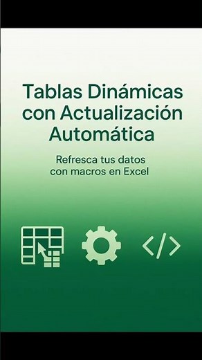Actualiza Tablas Dinámicas Automáticamente con Macros en Excel #tipsparaemprender #exceltips #tips