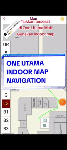 Replying to @wryyot One Utama pun ada map navigation untuk elak tersesat, cuma simulation nya dalam 2D, bukan 3D macam IOI City Mall. Kena download app 1Utama di app store. #oneutama #1utama #mall #azlan_it #malaysia