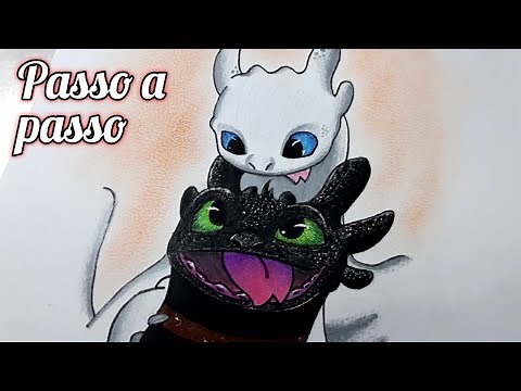 como desenhar o Fúria da Noite e a Fúria da Luz!(Como treinar seu Dragão)