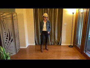 How to Line dance for Beginners -- "Two-step" Tutorial🧡🖤