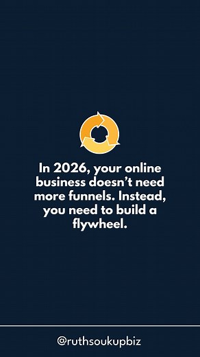 READ THIS 👇 In 2026, your online business doesn’t need more funnels. You need a flywheel. Here’s the difference 👇 Funnels are linear. They move people through a process—awareness, interest, conversion—and then they end. Once someone buys (or doesn’t), the funnel is over. You start again from zero. That model used to work when attention was easy to buy and trust was easy to earn. But we’re not in that market anymore. We’re in a Trust Recession. Audiences are skeptical, fatigued, and far less re