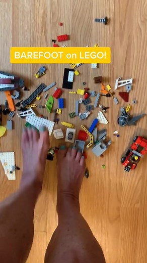Barefoot on LEGO. You asked and I did it. #lego #barefootsue #legochallenge