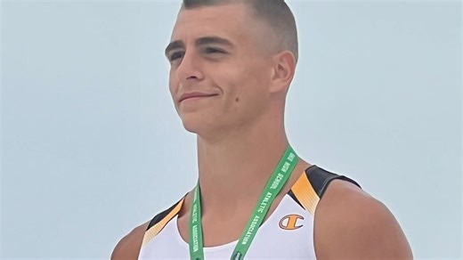 Northmor's Cowin Becker a Golden Knight and now a golden long jumper