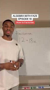 Ep.18- this is the easiest way to factorise expressions in algebra #maths #algebra #algebrawithfaze