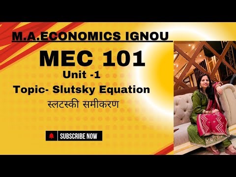 MEC 101 Slutsky Equation by SHIVANGI BHATT