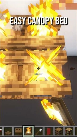 Easy Canopy Bed Build in Minecraft 🛏️ #shorts