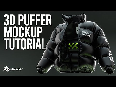 3D Puffa Jacket Mockup Tutorial