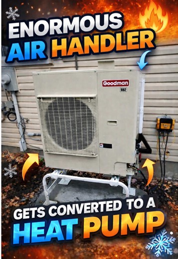 Installed a new 5Ton Side discharge extremely efficient heat pump with back up electrical heat. Old unit was so big we had to crush it before getting it out of the attic. #hvac #bluecollar #reels #fyp #hvacservice