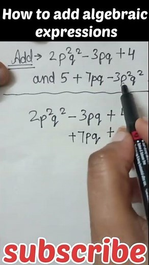 How to add algebraic expressions #expressions #class8th #maths