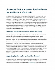 Understanding the Impact of Revalidation on UK Healthcare Professionals - SlideServe