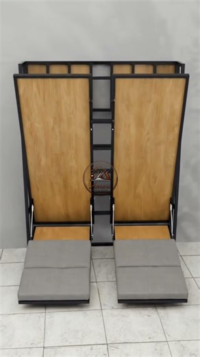wall mounted folding bed design idea #shorts