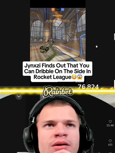 Jynxzi Finds Out That You Can Dribble On The Side In Rocket League😳😱 #jynxzi #jynxziclips #jynxzirage #jynxzifunnymoments #viralvideos #fyp #rocketleague @jynxziontwitch