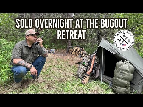 Solo Overnight Survival / Camping At The Bugout Location. #shtf #bushcraft #prepper #idaho