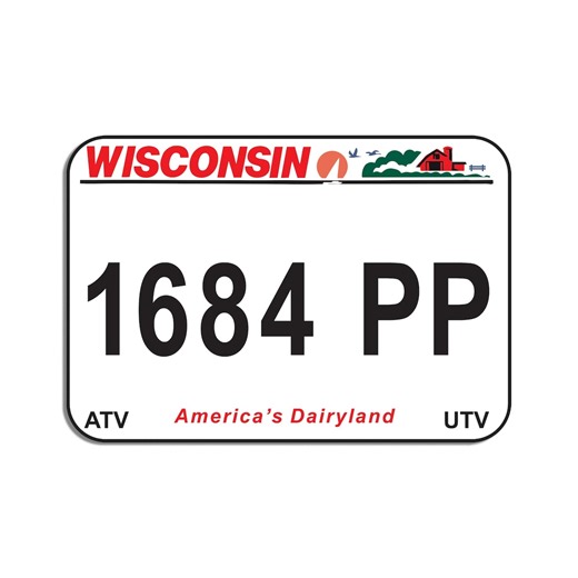 Wisconsin ATV UTV Engraved License Plate | DNR Approved 2026 Registration | Off-road Vehicle Mounting Options | - Etsy Canada