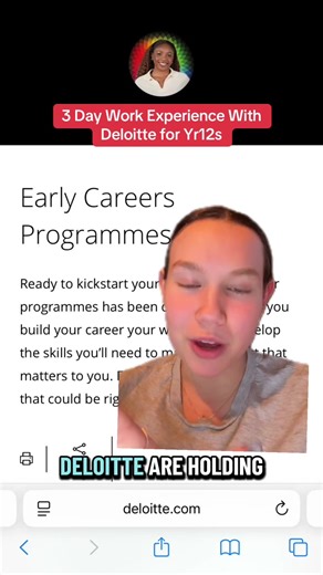 In person 3 day work experience with deloitte! #fyp #wex #workexperience #big4 #yr12