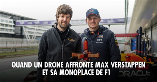 Quand un drone affronte Max Verstappen et sa monoplace de F1
