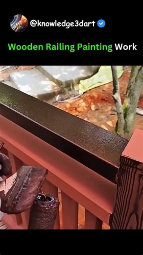 3d Animation on Instagram: "🎨 Wooden Railing Painting Work 😳 Ever wondered how old wooden railings get that smooth, glossy, and elegant finish again? 🪵✨ This reel shows the complete process of wooden railing painting — from prep to polish — turning dull wood into a stunning masterpiece! 💪🔥 👨‍🎨 Step-by-step process: ✅ The wooden surface is cleaned and sanded to remove dust and old paint ✅ Primer is applied to ensure smooth texture and better paint adhesion ✅ Multiple layers of paint or woo