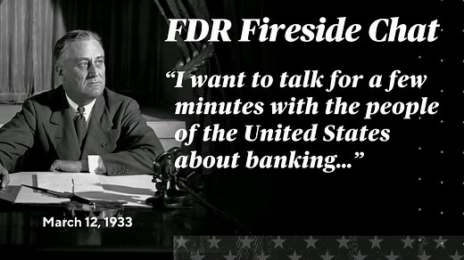 2.9K views · 66 reactions | Reporter's Notebook: On this day in 1933, FDR's first fireside chat reached 60 million people, explaining his bold plans and fostering trust. He believed that understanding, not just compliance, was key to gaining the public’s support during tough times. | CBS Evening News | Facebook