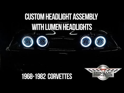 Custom Corvette C3 Headlight Assembly with Lumen Headlights