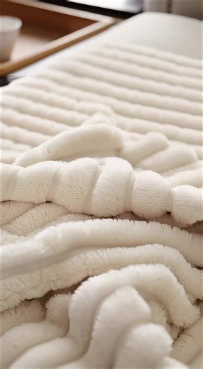 Wrap yourself in cosy luxury. This ultra-soft faux fur ribbed fleece throw blanket adds warmth and comfort to beds, sofas, or chairs with a plush, stylish finish. Available in double and king sizes — perfect for relaxing at home all year round. #tiktokshopuk #throwblanket #cozyhome #homedecor #wintercomfort