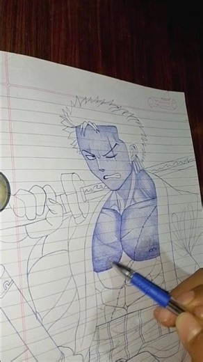 Draw Goro🥶 #animedrawing #shortvudeo#