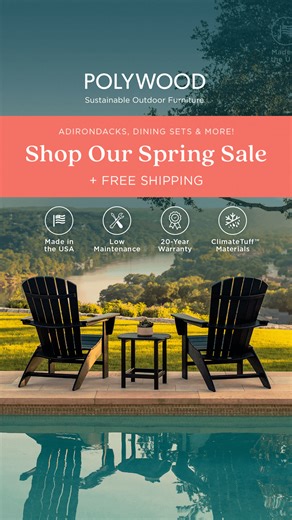 ENDS SOON! Celebrate Earth Day with savings on select items! POLYWOOD is consciously crafted in the USA with 100% recyclable lumber: This is outdoor furniture you can feel good about. | POLYWOOD | Facebook