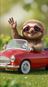 Sloth Driving a Car… Cutest Thing You’ll See Today #sloth #slothlife #viralshorts #shorts