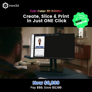 Color the Future of Making. What if full-color 3D printing didn't belong only to factories? inew3d QC2A prints smooth gradients, real detail, and continuous color — directly into every model. No brushes. No post-paint. Just print. 🎟 VIP Early Access: 💳 $50 deposit 💎 VIP-Only Price: $6,899 💥 Save $3,100 at launch From characters to prototypes. From ideas to products. Built for creators who want to make and sell. 👉 Secure your VIP pricing before Kickstarter goes live. | Inew3d