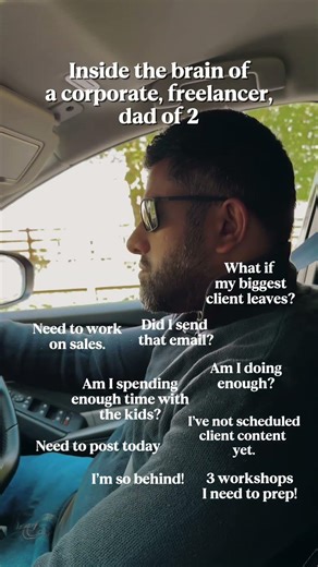 Inside my head… every day #corporate #freelance #dad
